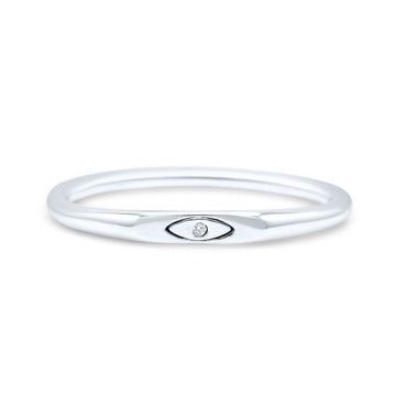 Classic Eye Dainty Stylish Thumb Band Oxidized Ring
